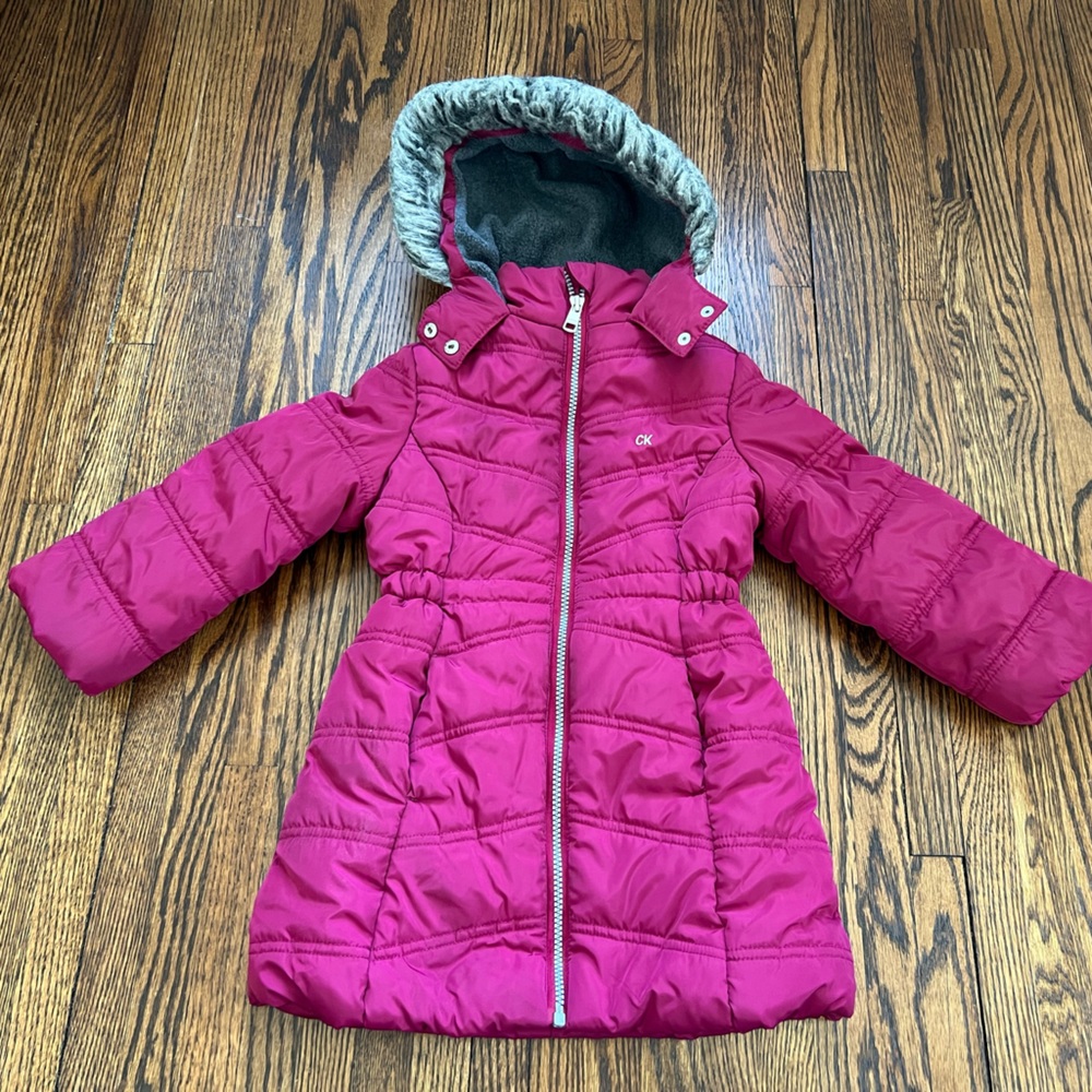 Calvin Klein Girls 4T Long Winter Jacket